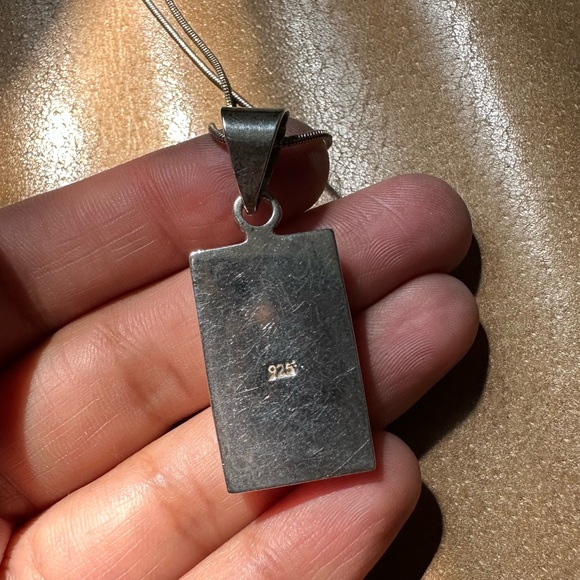 Vintage Silpada Sterling 925 malachite turquoise sodalite carnelian necklace - Picture 5 of 8